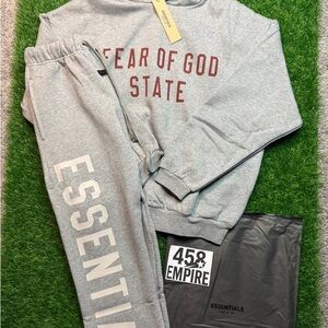 Essentials Gray Sweatshirt and Joggers Set